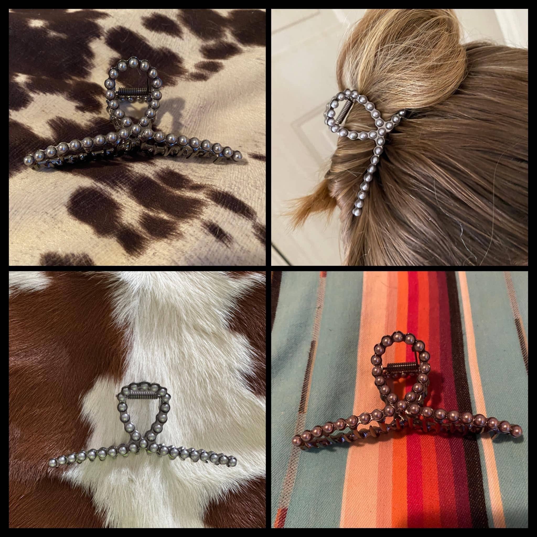 FAUX PEARL CLAW CLIPS