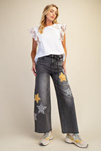 Load image into Gallery viewer, Gold Star Patch Washed Denim Pant
