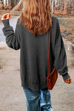 Load image into Gallery viewer, Oversized Sweatshirt with Drop Shoulder Design: CASUAL / XL / Black
