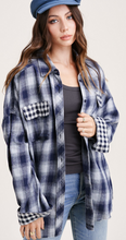 Load image into Gallery viewer, Navy Pocket Flannel
