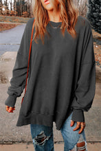 Load image into Gallery viewer, Oversized Sweatshirt with Drop Shoulder Design: CASUAL / XL / Black
