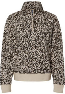 Leopard Quarter-Zip Jacket