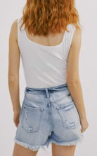 Load image into Gallery viewer, KanCan Distressed High Rise Mom Shorts

