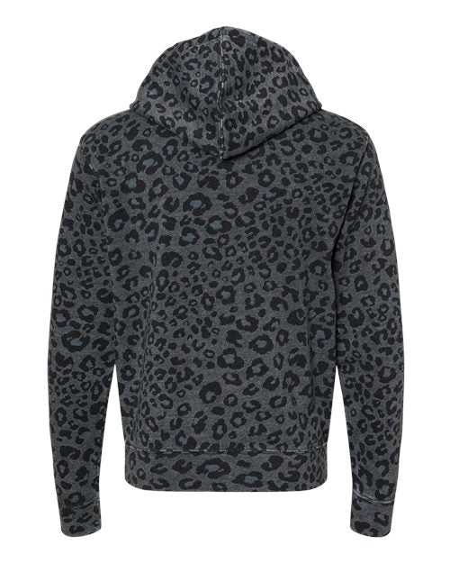 Black Leopard TriBlend Fleece Hooded Sweatshirt