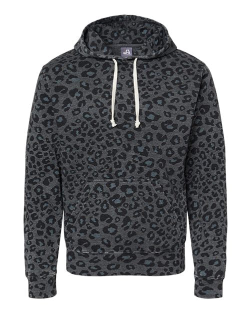Black Leopard TriBlend Fleece Hooded Sweatshirt