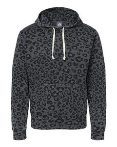 Black Leopard TriBlend Fleece Hooded Sweatshirt