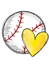 Load image into Gallery viewer, Baseball Hearts with Numbers
