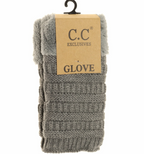 CC Beanie -Fingerless Sherpa Lined Gloves