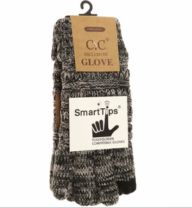 CC Beanie -Ribbed Lined Smart Tip Glove