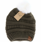 CC Beanie - Super Soft Matching Fur Pom Beanie