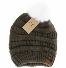 Load image into Gallery viewer, CC Beanie - Super Soft Matching Fur Pom Beanie
