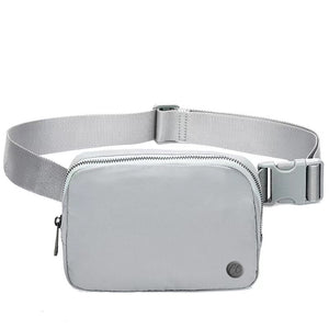 Nylon LuLa Shoulder Sling Belt Bag - Grey
