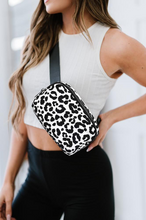 Load image into Gallery viewer, Nylon LuLa Shoulder Sling Belt Bag - Black Leopard
