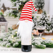 Load image into Gallery viewer, Holiday Gnome Wine Toppers
