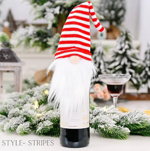 Holiday Gnome Wine Toppers