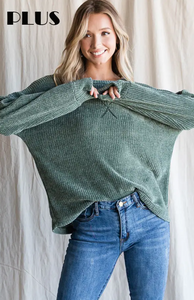 Extended Knit Top Pullover