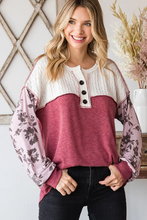 Load image into Gallery viewer, Floral Sleeve Vintage Long Sleeve

