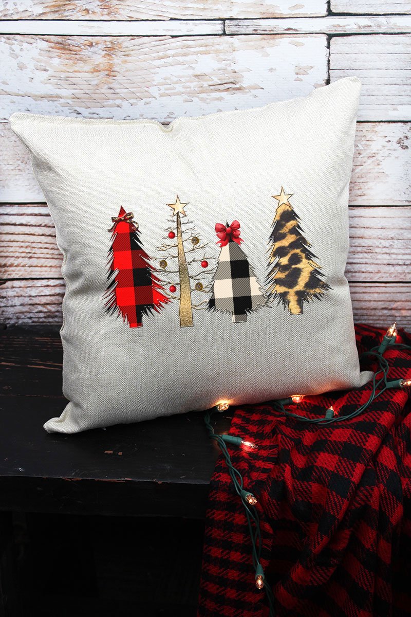 WILD CHRISTMAS TREES DECORATIVE PILLOW COVER