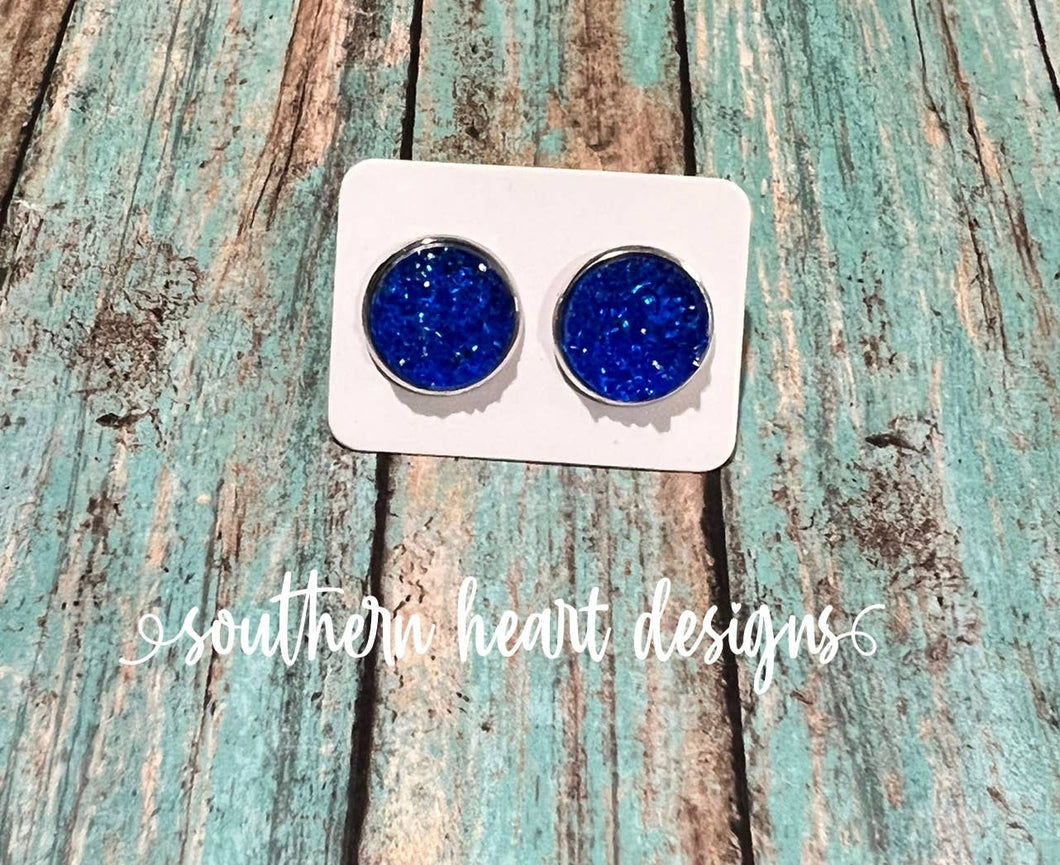 Royal Blue Stud Earrings