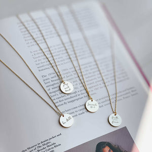 Be Lifted Disc Pendant Necklace