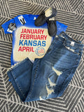 January, February, KANSAS, April -Bleached