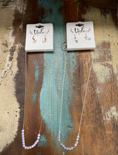 Load image into Gallery viewer, Small Glass Bead Necklace Earring Set
