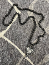 Load image into Gallery viewer, Lava Stone Heart Necklace
