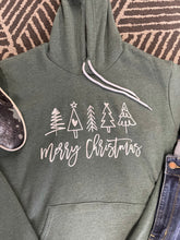 Load image into Gallery viewer, Merry Christmas Trees Hoodie

