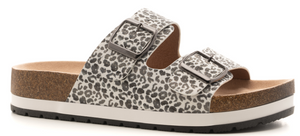 Grey Leopard Beach Babe Sandals