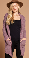 Load image into Gallery viewer, Popcorn Knit Open-Front Cardigan
