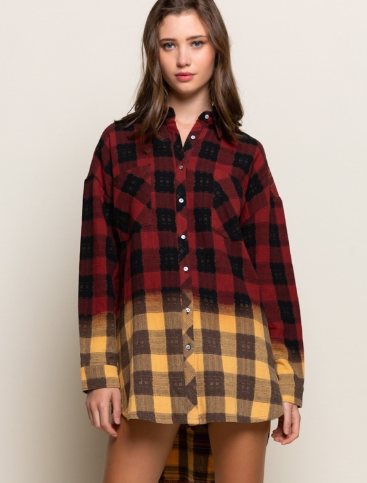 Bleached Flannel Red Multi