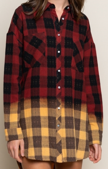 Bleached Flannel Red Multi