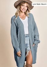 Load image into Gallery viewer, Twist Knitted Patch Pocket Cardigan
