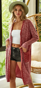 Two-Tone Cashmere Cardigan