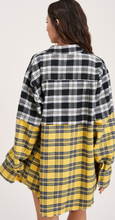 Load image into Gallery viewer, Split Color Plaid Flannel
